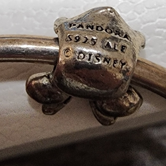 Pandora Moments Bangle with 2 Disney charms bundle size 7 IN - Picture 4 of 9